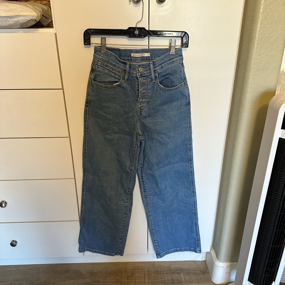 Levi’s Mile High Cropped Wide Leg Jeans